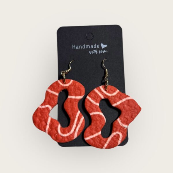 Coral Clay Earrings – Handmade Sculpted Dangles