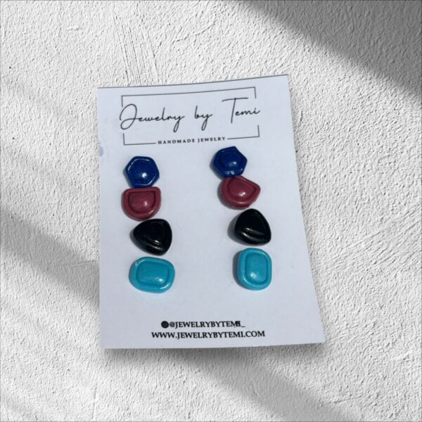 Clay Stud Earring Set - 1