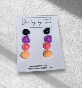 Clay stud earring set - 4