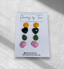 Clay stud earring set - 3
